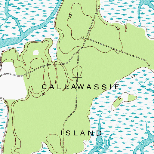 Topographic Map of Callawassie Island Club House, SC
