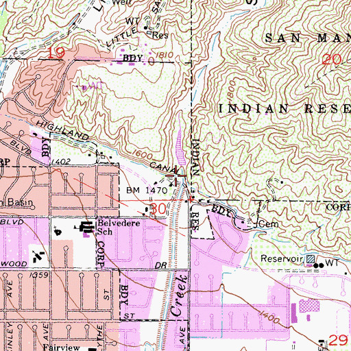 Topographic Map of Sand Canyon, CA