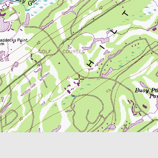 Topographic Map of Harbourtown Post Office, SC