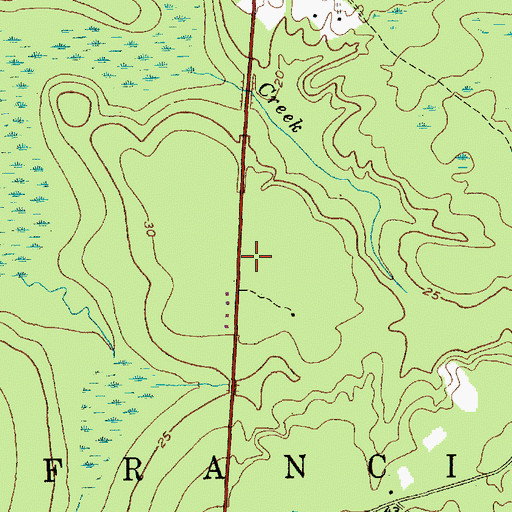 Topographic Map of Huger Post Office, SC