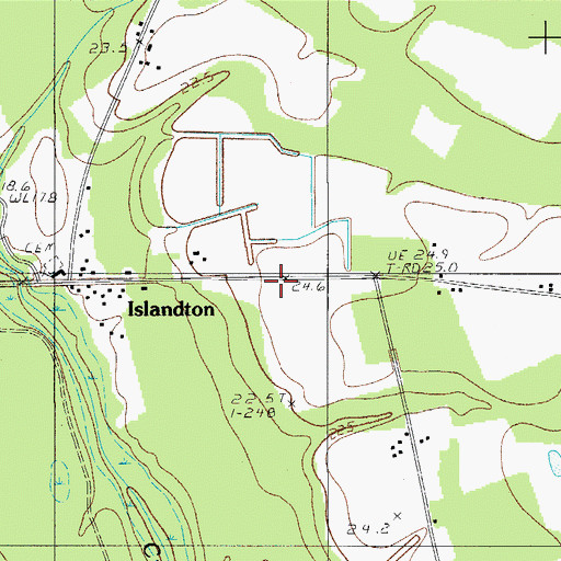 Topographic Map of Islandton Post Office, SC