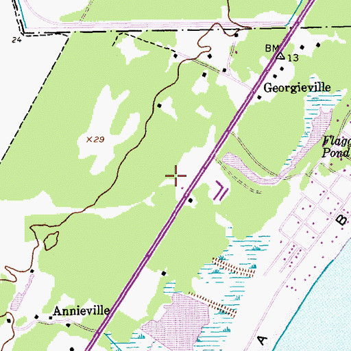 Topographic Map of Litchfield Books Post Office, SC