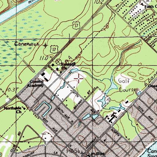 Topographic Map of Live Oak Post Office, SC