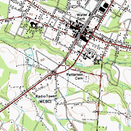 Topographic Map of Loris Post Office, SC