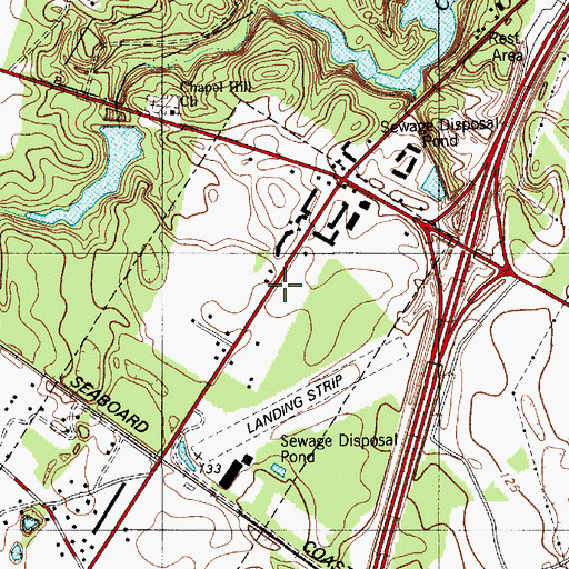 Topographic Map of Santee Post Office, SC