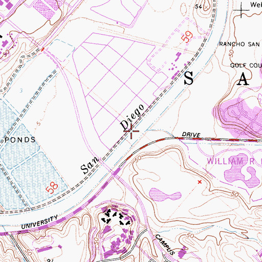 Topographic Map of Sand Canyon Wash, CA