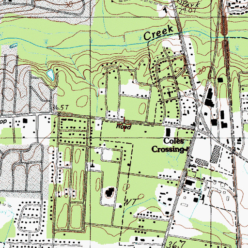 Topographic Map of South Florence Post Office, SC
