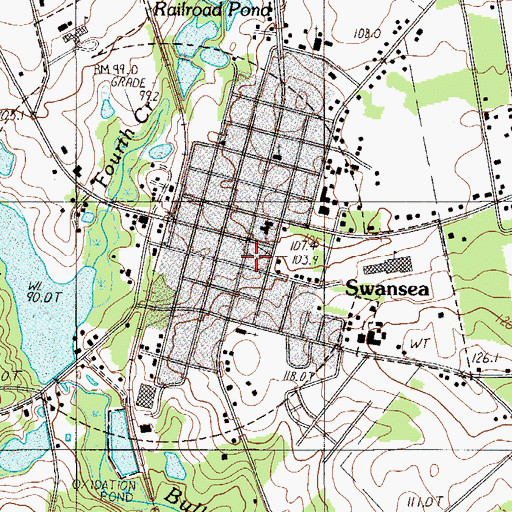 Topographic Map of Swansea Post Office, SC