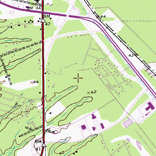 Topographic Map of Coastal Carolina University The Rivers Residence Halls, SC