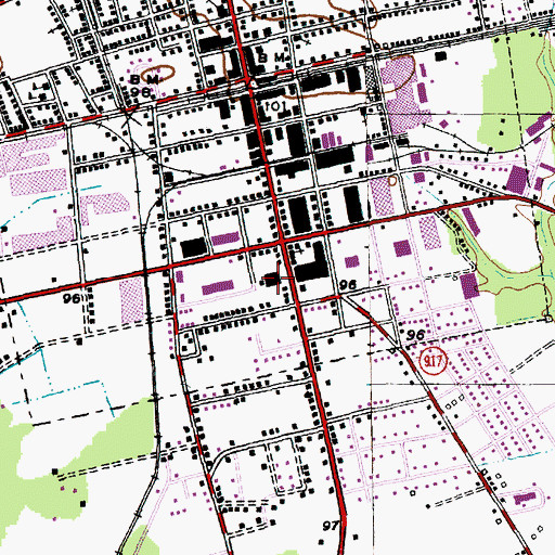 Topographic Map of Mullins Nursing Center, SC