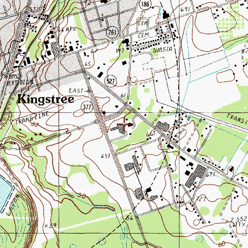 Topographic Map of Williamsburg Regional Hospital, SC