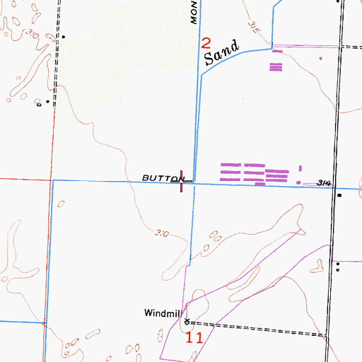 Topographic Map of Sand Creek, CA