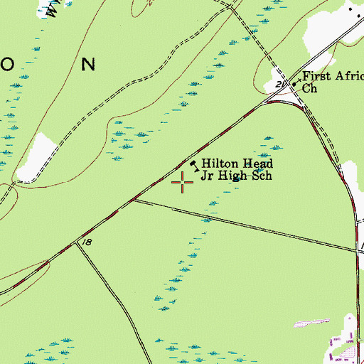 Topographic Map of Carolina House of Hilton Head, SC