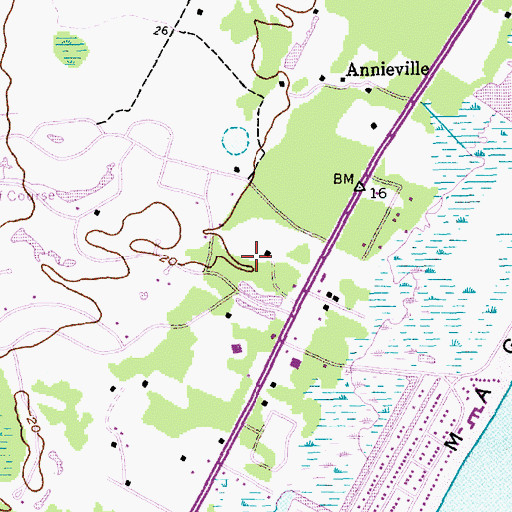 Topographic Map of The Lakes at Litchfield, SC