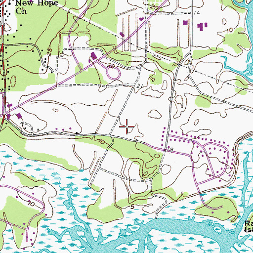 Topographic Map of Morningside of Beaufort, SC