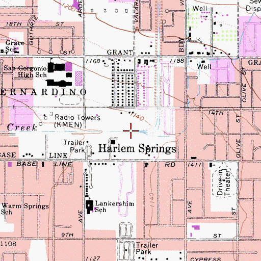 Topographic Map of Sand Creek, CA