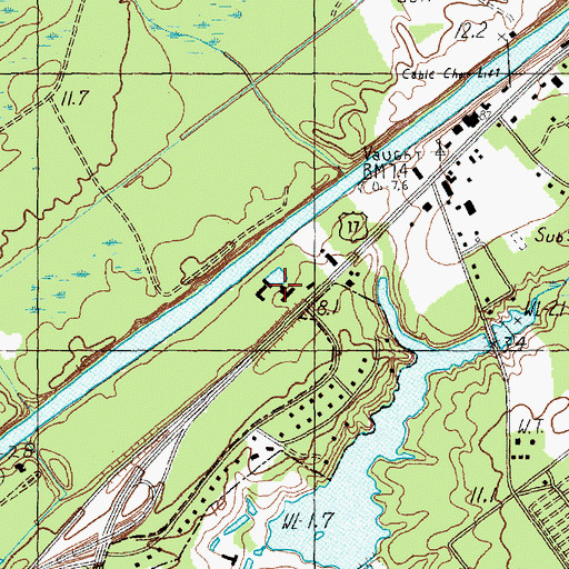 Topographic Map of Myrtle Beach Manor, SC