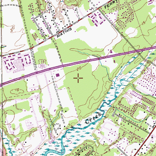 Topographic Map of Sandpiper Courtyard of Charleston, SC