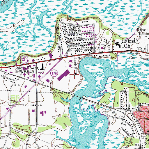 Topographic Map of Summit Place of Beaufort, SC