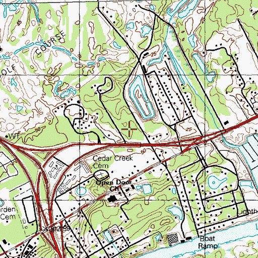 Topographic Map of Summit Place of North Myrtle Beach, SC