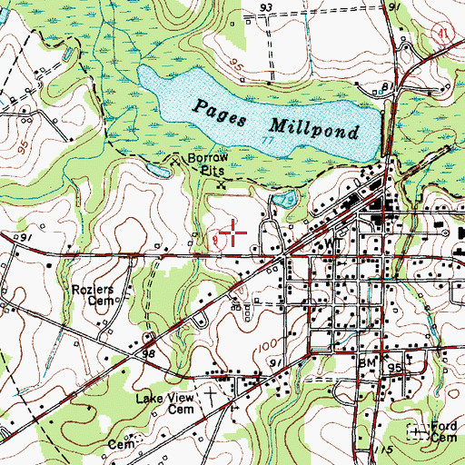 Topographic Map of Thorne Retirement Home, SC