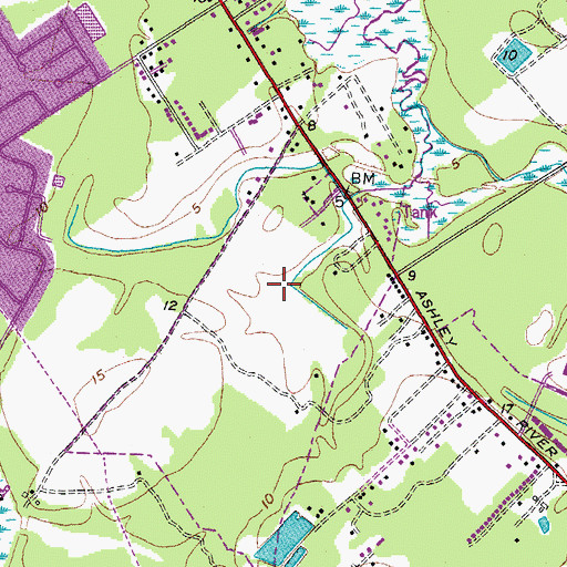 Topographic Map of Trinity Mission Assisted Living Facility, SC