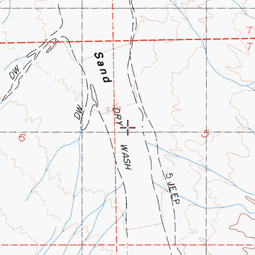 Topographic Map of Sand Draw, CA