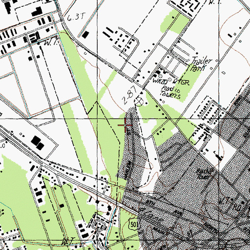 Topographic Map of Canal Street Recreation Center, SC