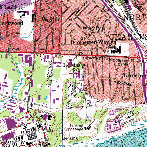 Topographic Map of Murray Hill Community Center, SC
