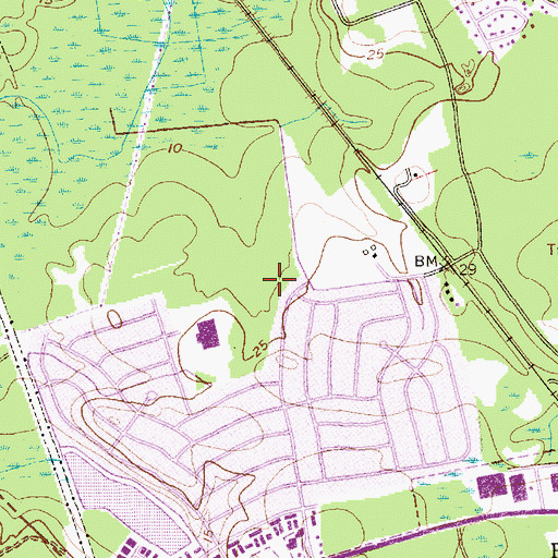 Topographic Map of Pepperhill Park Community Center, SC