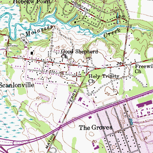 Topographic Map of Remleys Point Community Center, SC