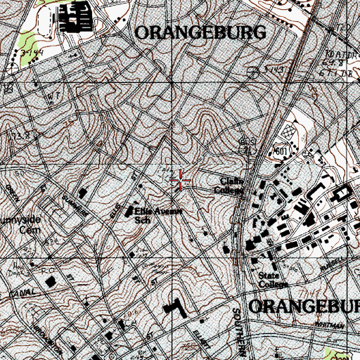 Topographic Map of Zimmerman Community Center, SC