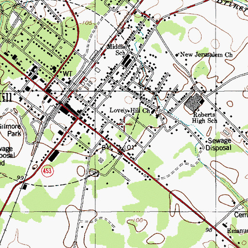Topographic Map of Bethel African Methodist Episcopal Church, SC