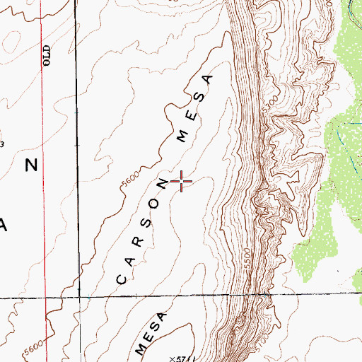 Topographic Map of Carson Mesa, AZ