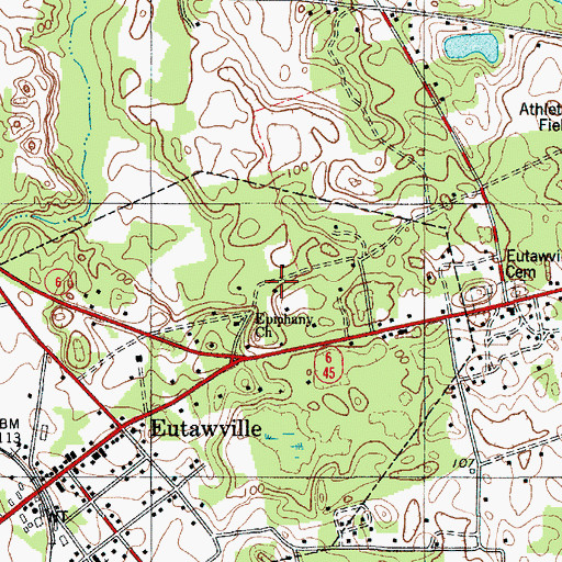 Topographic Map of Church of the Epiphany Episcopal Church, SC