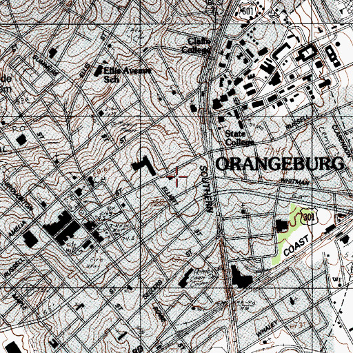 Topographic Map of Episcopal Church of the Redeemer, SC