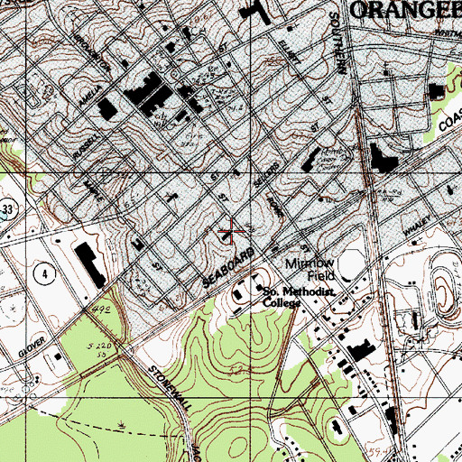Topographic Map of Garden City Baptist Church, SC