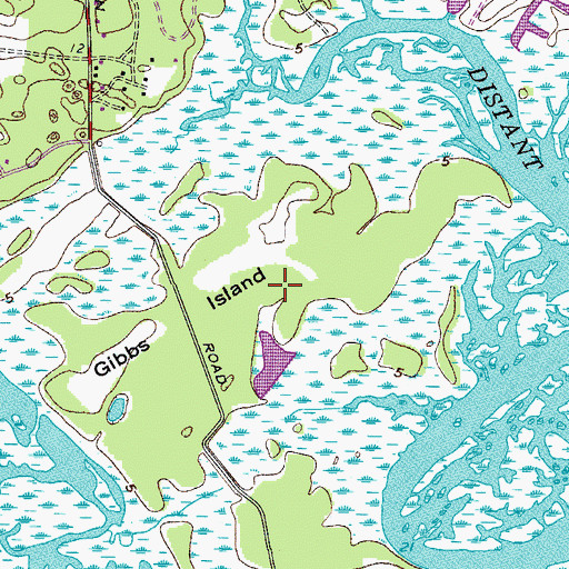 Topographic Map of Cat Island Golf Club, SC