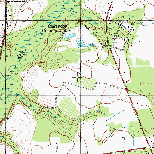 Topographic Map of Clarendon Golf And Country Club, SC