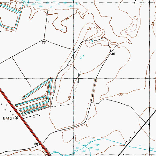 Topographic Map of Colonial Charters Golf Club, SC