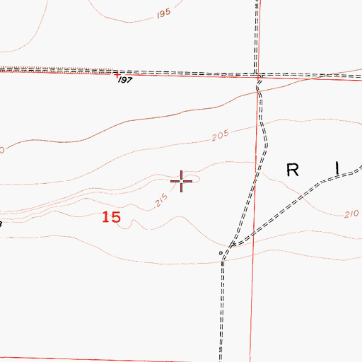 Topographic Map of Sand Ridge, CA