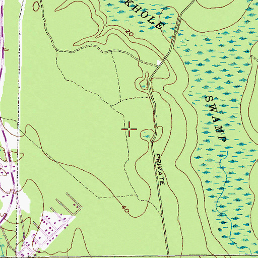 Topographic Map of Crowfield Golf and Country Club, SC