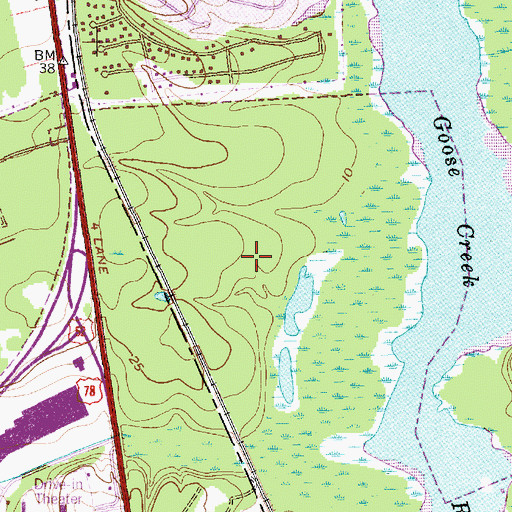 Topographic Map of Eagle Landing Golf Club, SC