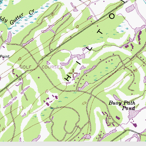 Topographic Map of Executive Golf Club, SC