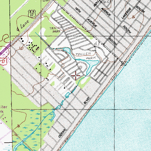 Topographic Map of Heron Point Golf Club, SC