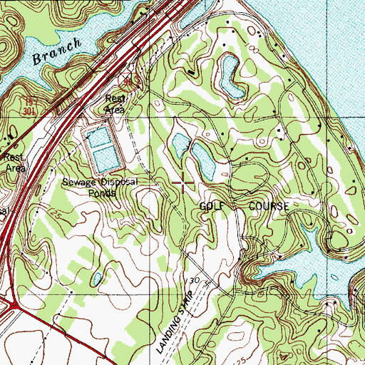 Topographic Map of Lake Marion Golf Course, SC