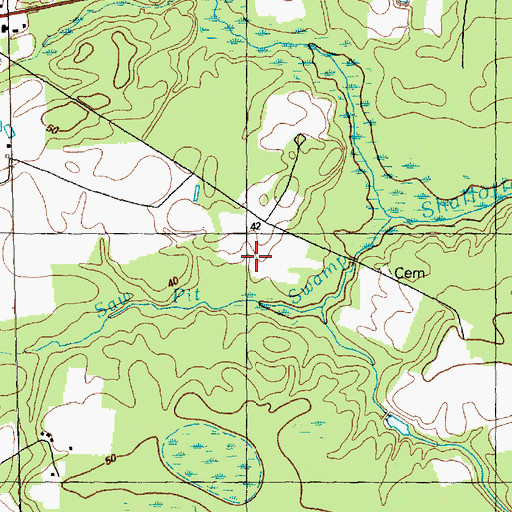 Topographic Map of Lions Paw Golf Links, NC