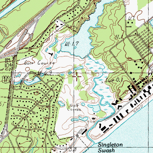 Topographic Map of Lockwood Golf Links, SC