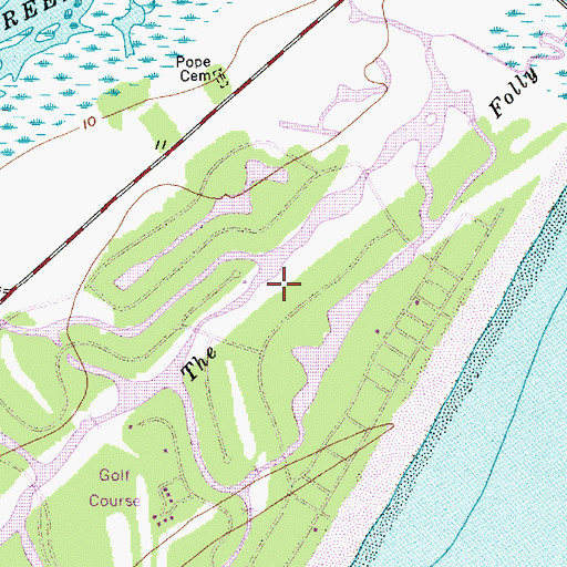 Topographic Map of Palmetto Dunes Golf Courses, SC