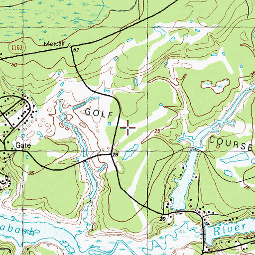 Topographic Map of Pearl Golf Links, NC